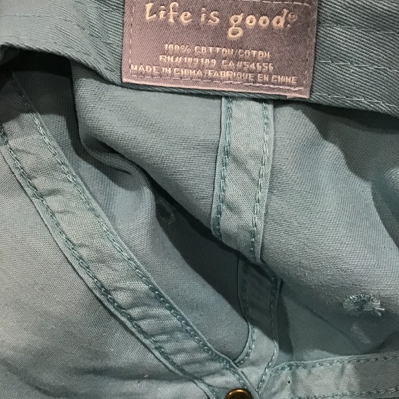 Life Is Good Women Hello Sunshine Cap Cotton Blue Casual embroidered graphic - Picture 8 of 8